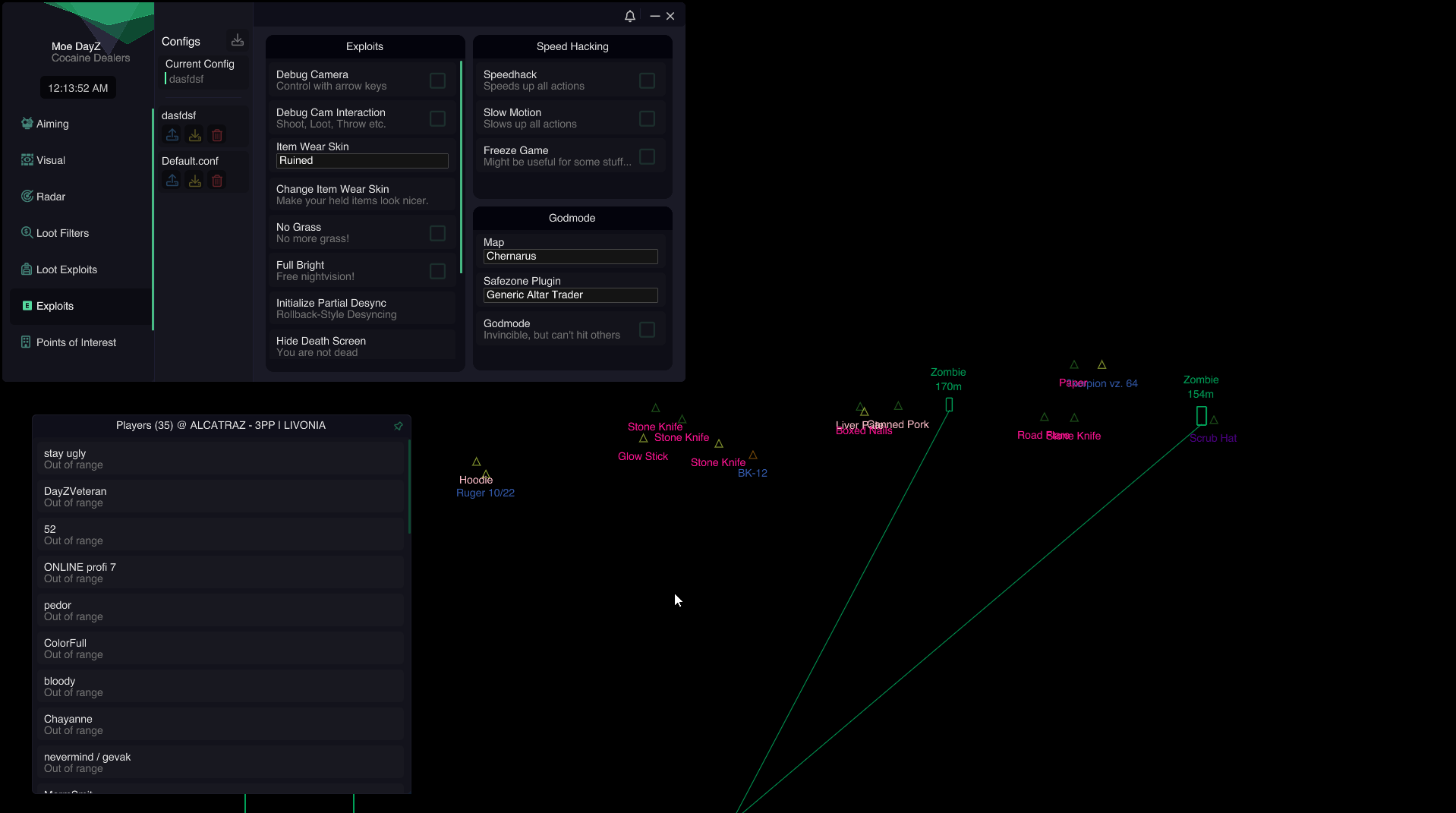 Screenshot of Moe DayZ Cheat