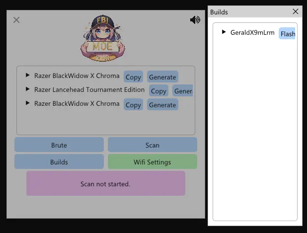 Screenshot of Moe Firmware generator
